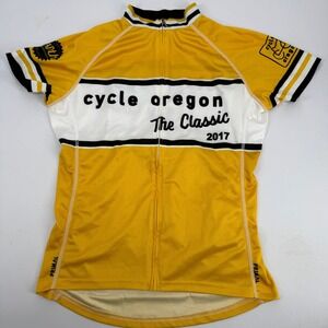 Primal Cycle Oregon The Classic Jersey Women Large Yellow 2017 Full Zip